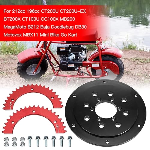 Vista 26 de GREHUA Piñón dividido universal de 35 cadenas 64T compatible con Mini Bike Predator 212 Coleman CT200U CT200U-EX BT200X CT100U TrailMaster MB200