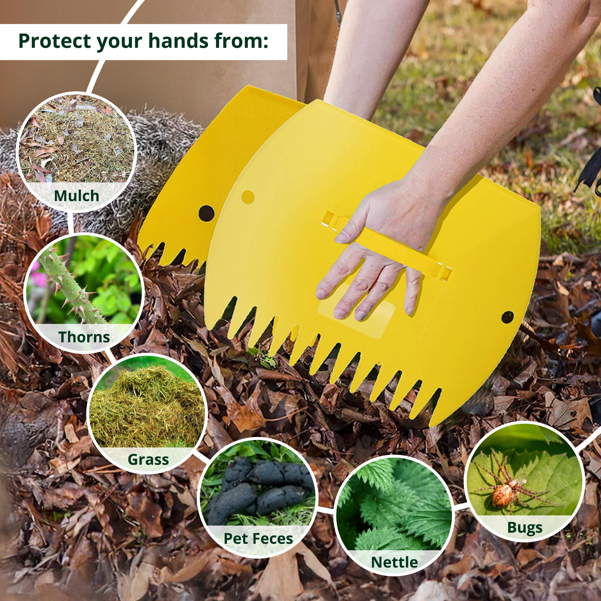 Raccoglitore di foglie, grande borsa da giardino tipo paletta da giardino, 70 x 55 x 40 cm, grande capacità e pulizia efficiente, contenitore per rifiuti esterni per la cura del prato, pulizia