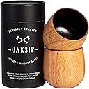 The Original Charred Wooden Bourbon Drinking Glass Bourbon Gifts for Men | Whiskey Glasses For Dad | Great Whiskey Gifts for Men Who Have Everything | Perfect Presents For Boyfriend or Dad (2 Pack)