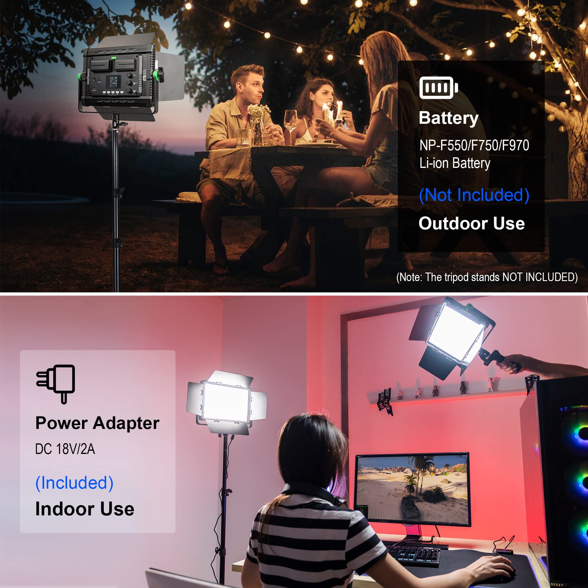 VILTROX 30W Foco de vídeo LED RGB Iluminación de fotografía con control de aplicación 360° a todo color Bi-color regulable 2800K~6800K CRI97+ TLCI97 para juegos/transmisión/YouTube (weeylite WP35)