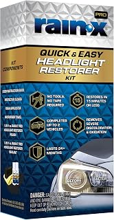 610200 2-Step Headlight Restorer Kit, Restores Clarity of Headlights Preventing Oxidation & Discoloration, Quick & Effective in Just 15 Mins with No Tools or Tape Required