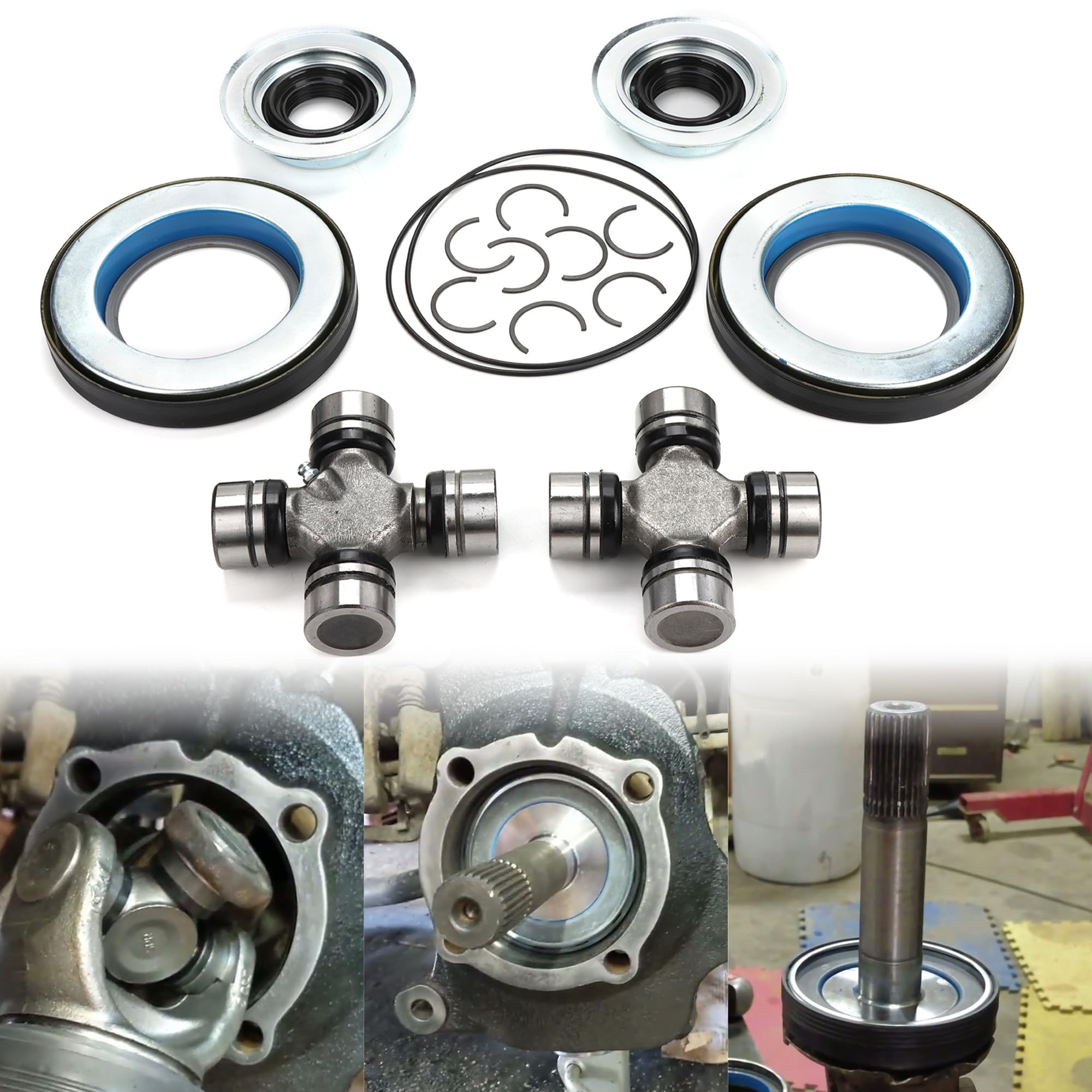 Photo 1 of 2014835 Front Axle Seal U Joint Kit & Inner Knuckle Oil Seals & Outer Tube Seals & Hub O-Rings for 2005-2015 Ford F250 F350 Super Duty, for Dana 60 Replace 2017426 54983 SPL55-3X 25-332X