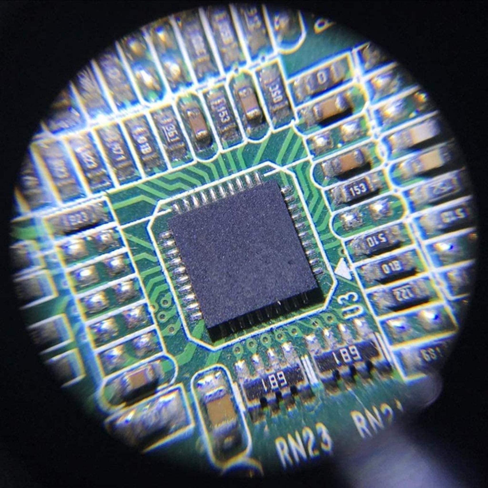 Reparatur-Lupe für Telefon-Uhr, Lupe, Gravur, LED-Lampe, 20-fache Vergrößerung, Spiegel