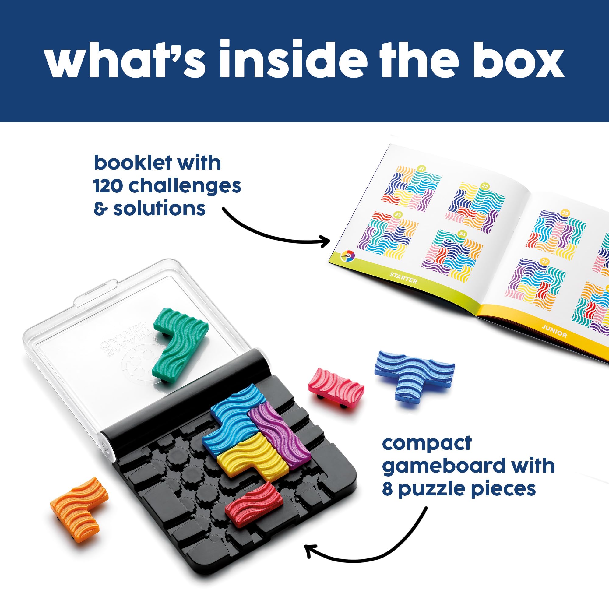 Smart Games - IQ Flow | Puzzle Bambini E Puzzle Adulti | Giochi Bambini 8 Anni O Più | Giochi Da Tavolo con 120 Sfide | Regalo Bambino 8 Anni O Più per 1 Giocatore