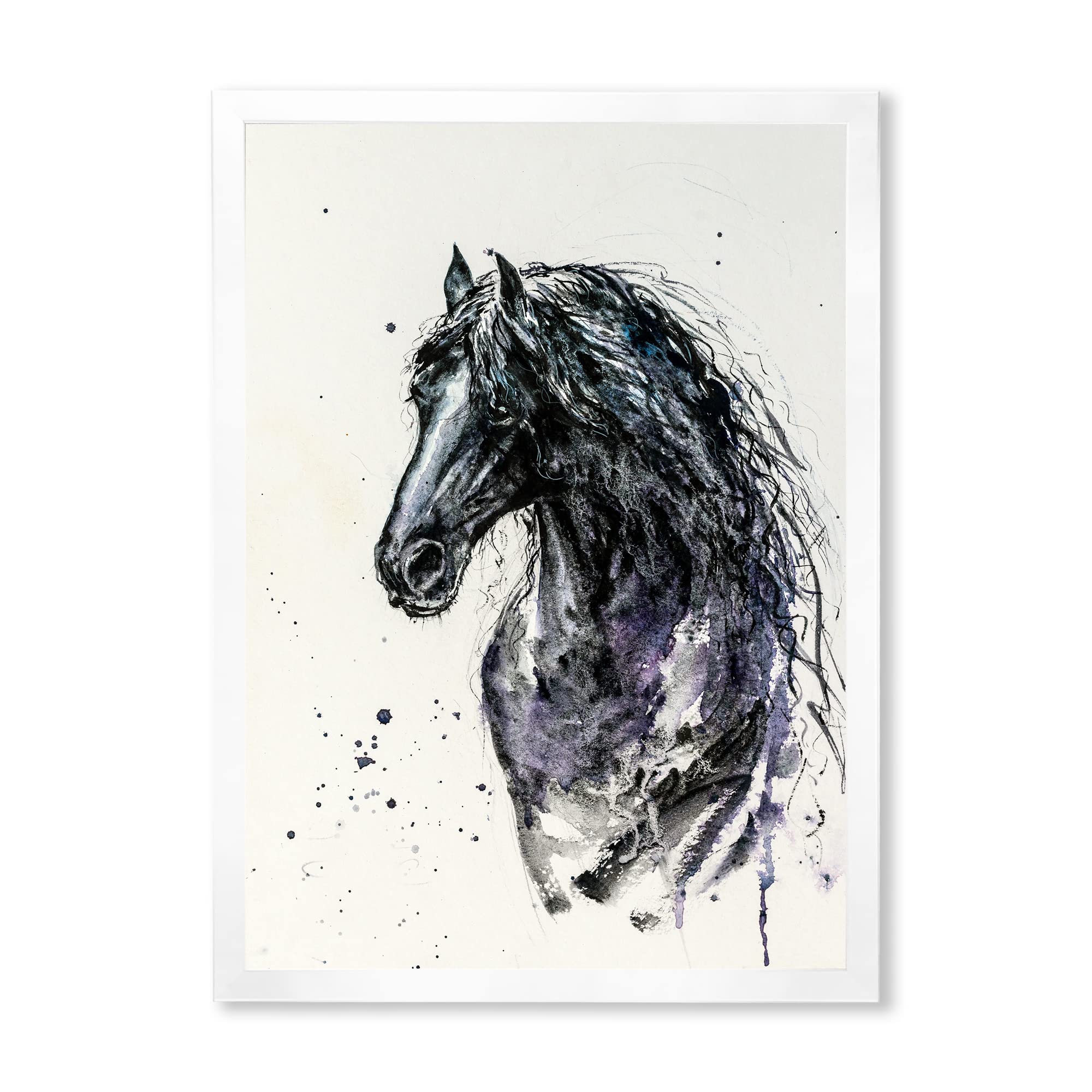 Portrait de cheval frison pour une décoration chaleureuse