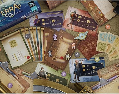 Miniatura 4 de Sit Down Games Maps of Misterra - Juego de estrategia y colocación de azulejos, Exploración y mapeo de islas, Objetivos ocultos, Edades 10+, 1-4