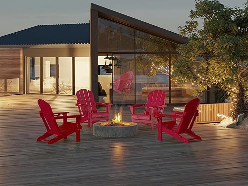 Vista 151 de MUCHENGHY Sillas Adirondack plegables, sillas de patio, sillas de césped, silla para exteriores, silla Adirondack de plástico, sillas para hoguera