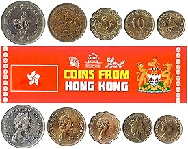 Hong Kong 5 Mixed Coins | 10 to 50 Cents | Hong Kongese Currency Since 1955