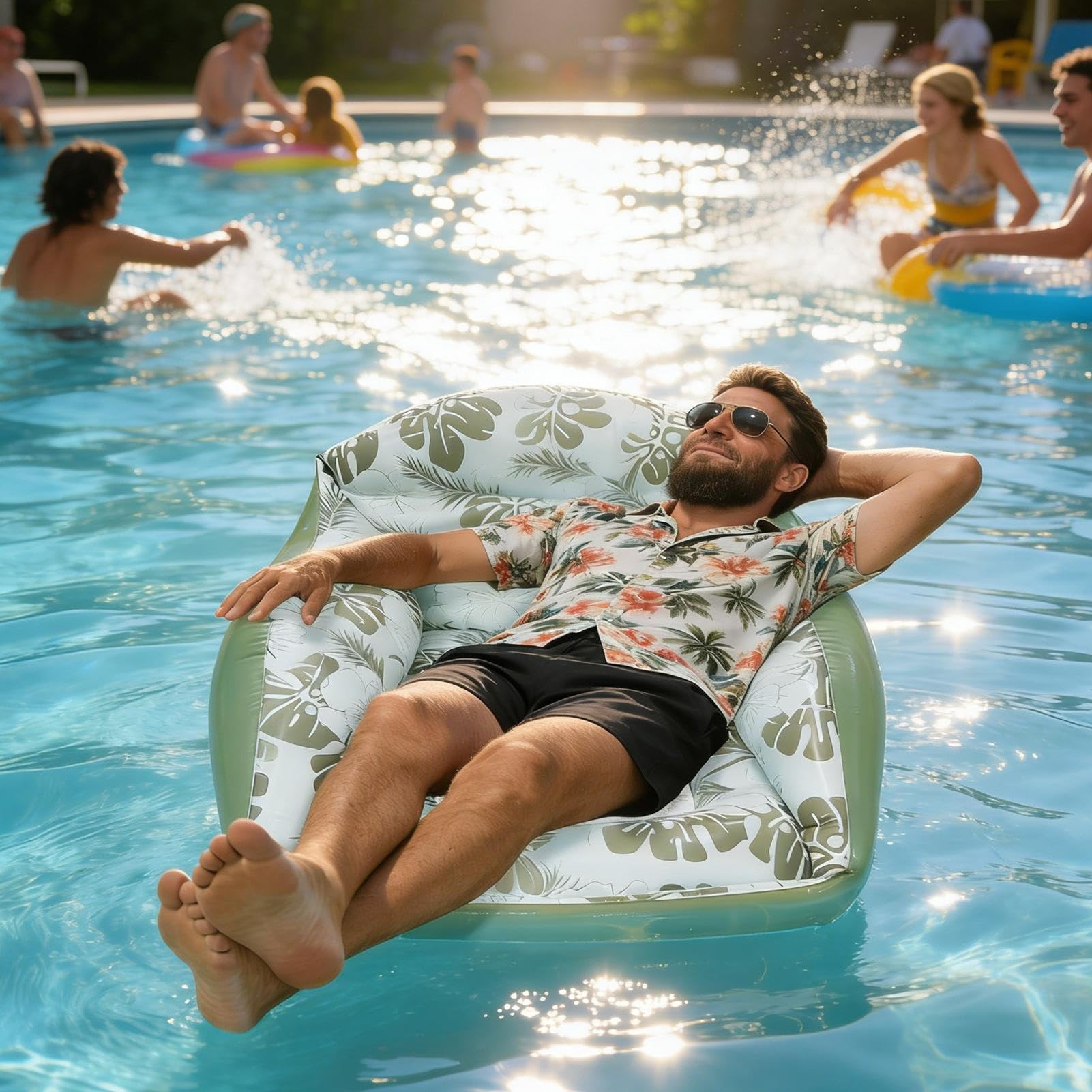 Flotadores para Piscina Hamaca Portátil Estanca Ergonómica