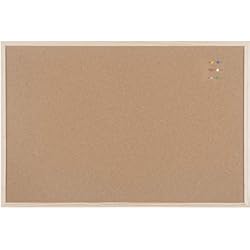 Placas De Corcho Blanco Para Techos Bi-Office Budget - Tablero de corcho con marco de madera, 90 x 60 cm