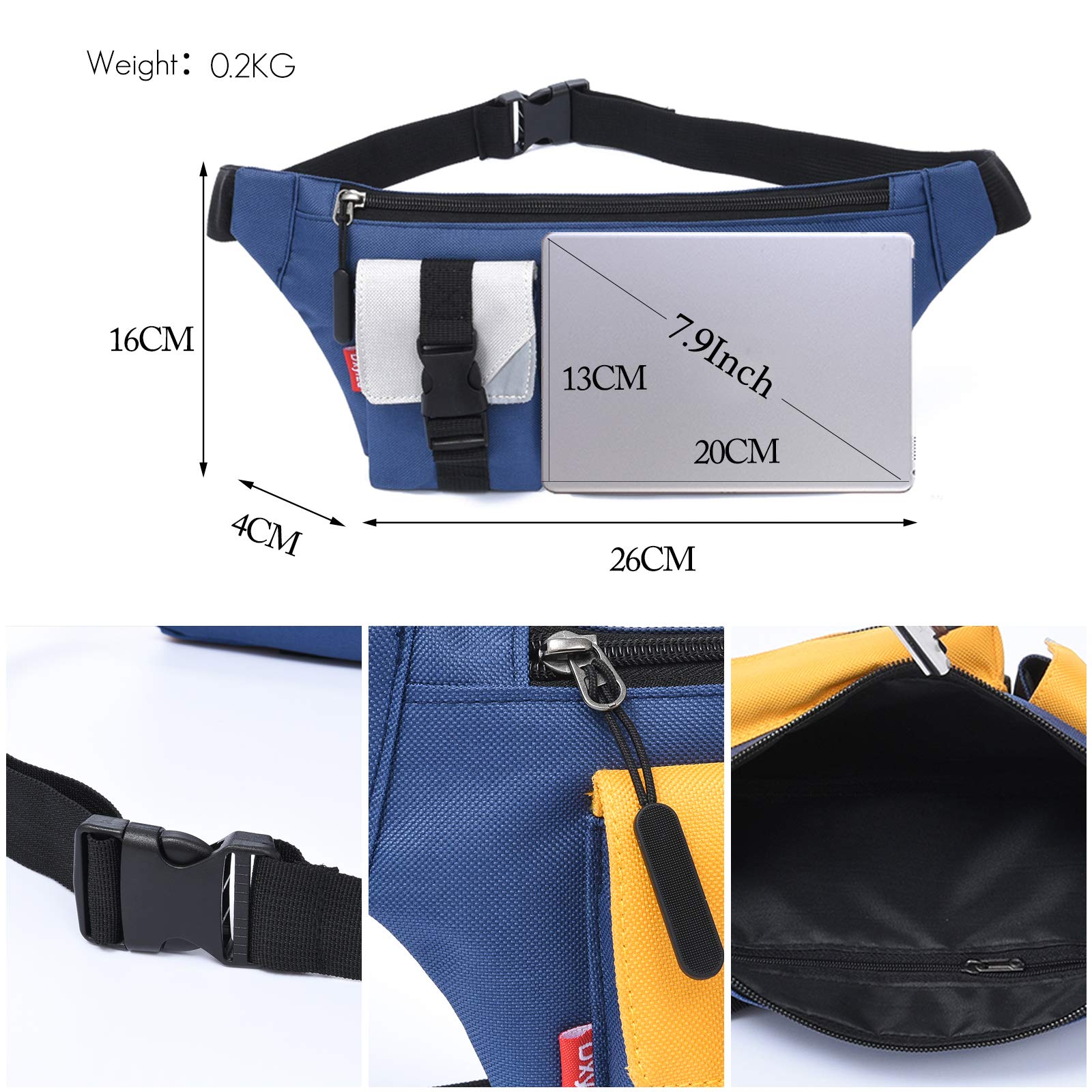 ADITAM Bolsos pequeños de honda para hombre Mochilas desequilibradas de hombro para mujer Paquete de cintura para el pecho Bolsos cruzados Mochilas ligeras multipropósito para mujeres Hombres Deportes