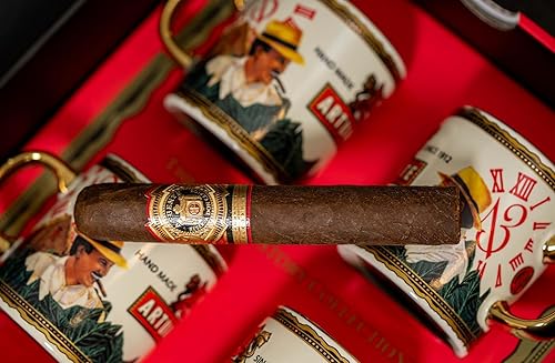 Miniatura 4 de Arturo Fuente Hands of Time - Juego de 4 tazas de café expreso de cerámica, diseño vintage, tamaño pequeño