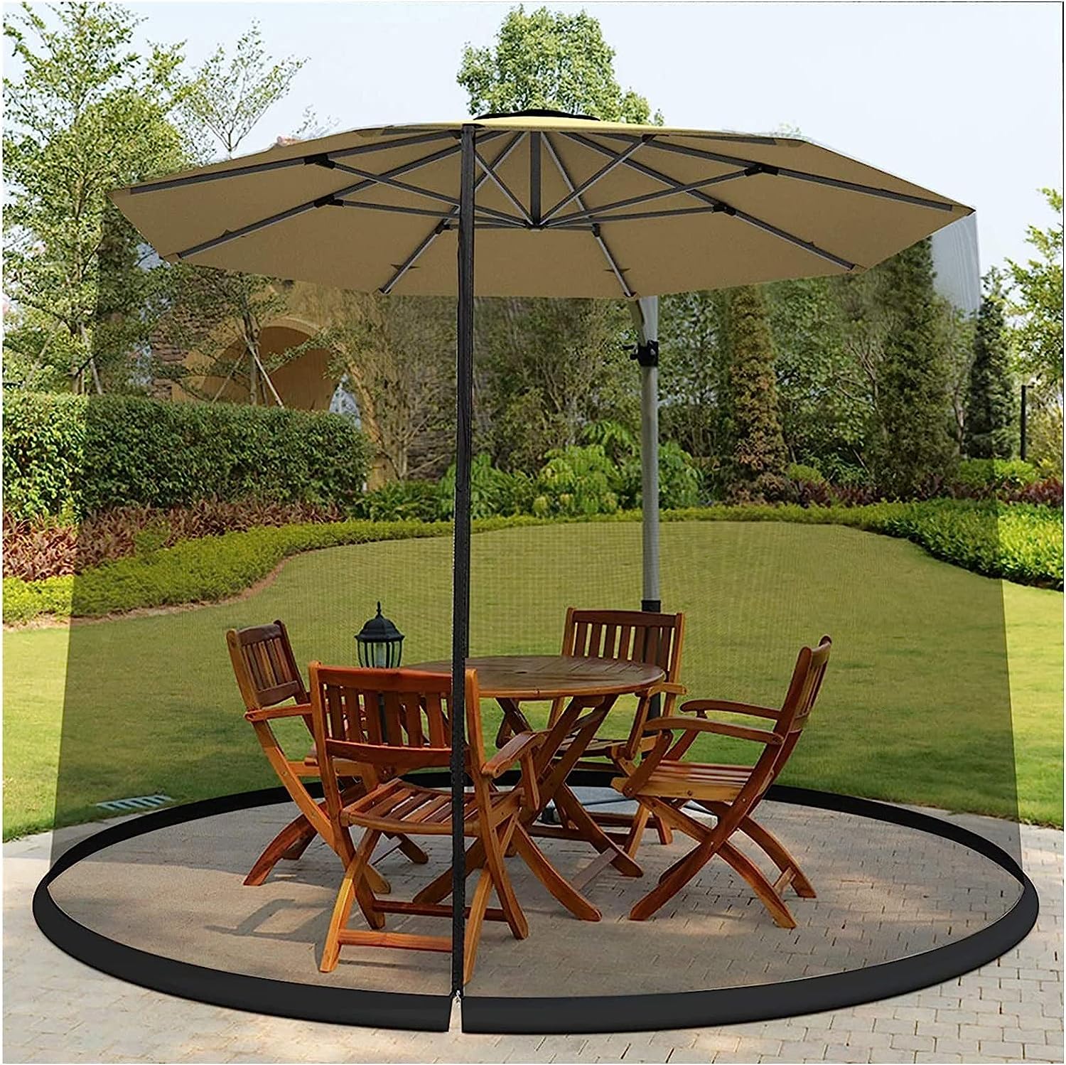 Large Patio Umbrella Netting, Outdoor Hanging Canopy Curtains Umbrellas Screen Cover, Polyester Mesh Net for Porch Outside Gazebo Pergola Garden : Patio, Lawn & Garden