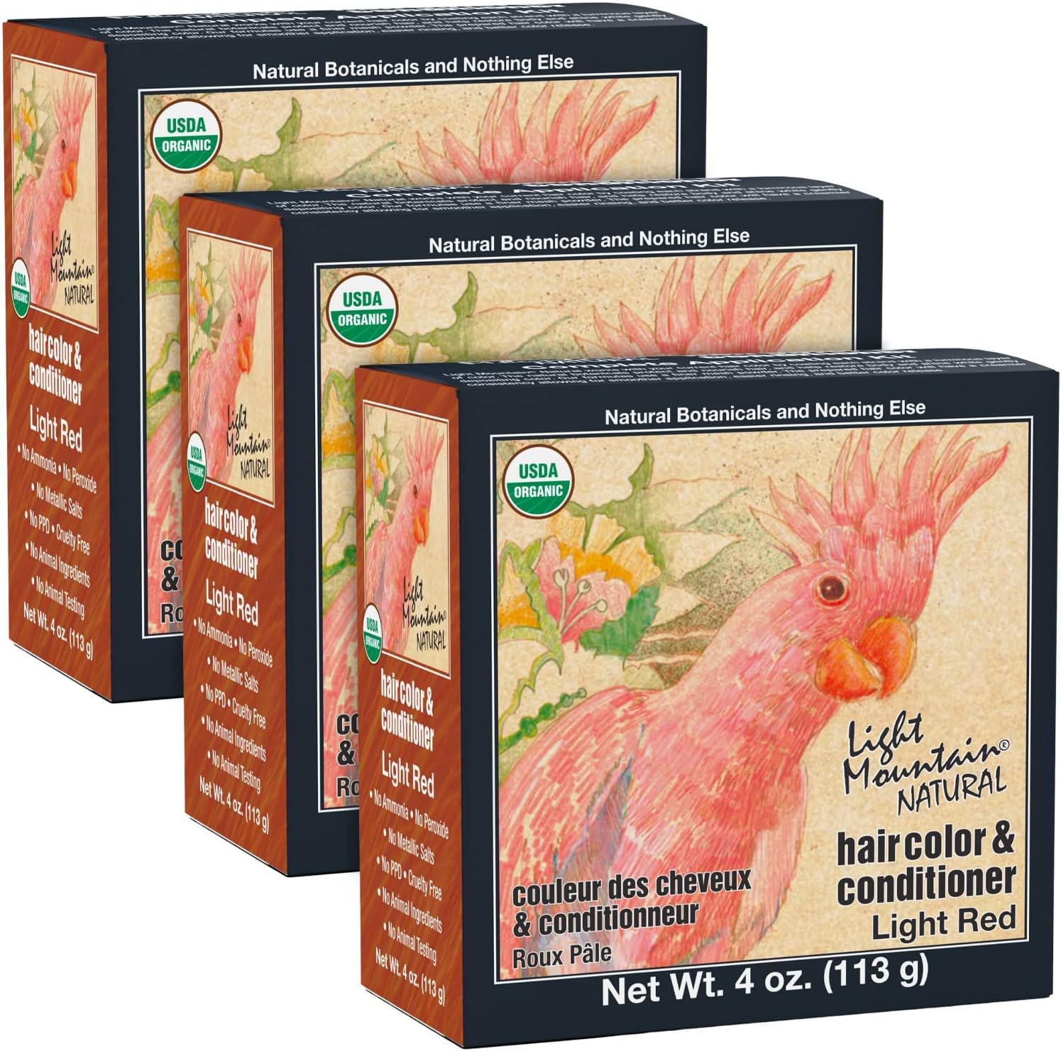 Light Mountain Henna Hair Color & Conditioner Red Hair