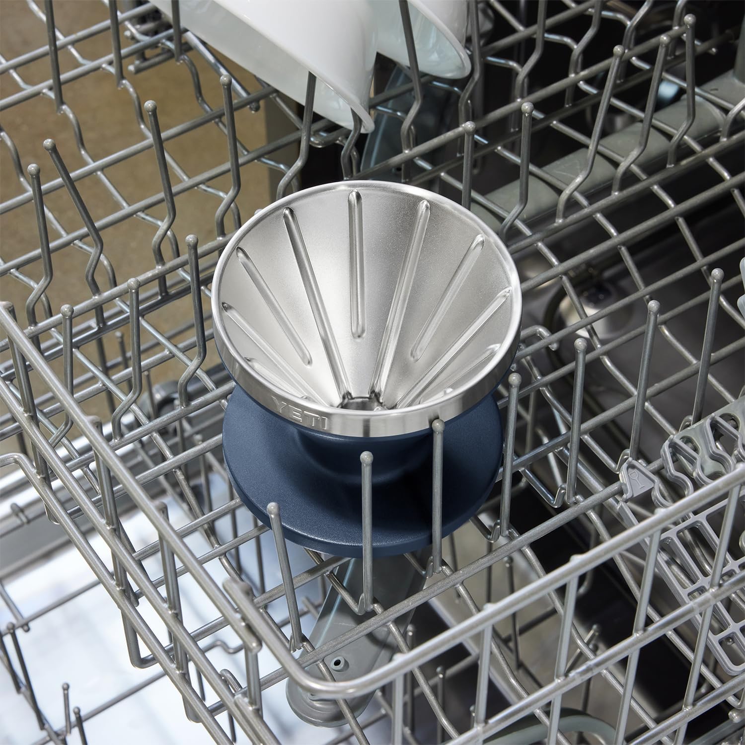 YETI Pour Over Coffee Maker Accessory for YETI Ramblers, Designed for Perfect Coffee Extraction Anywhere, Stainless Steel, fits any V60 Filter, Ultramarine Violet