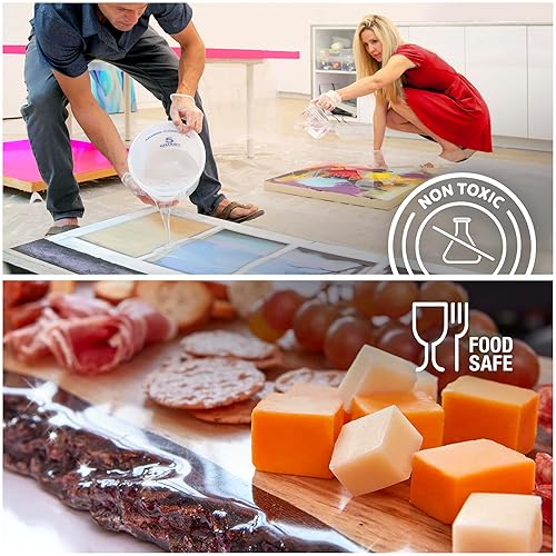 Miniatura 6 de ArtResin Resina Epoxy  Barniz de Alto Brillo Transparente para Obras de Arte - 2 galones (1 galón Resina + 1 galón Endurecedor) (7,57 L)