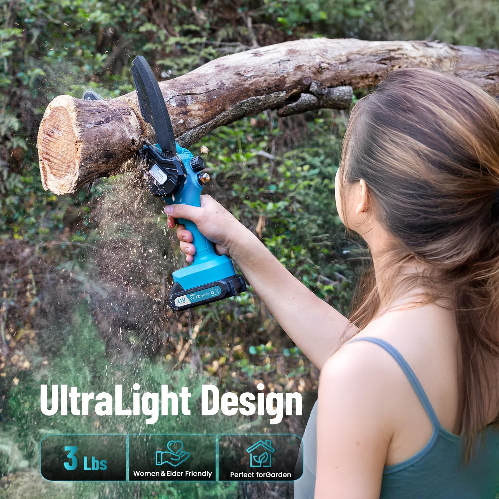 tmhです。seea Amazon.com: SEESII Mini Chainsaw 6 inch,Cordless Chainsaw w