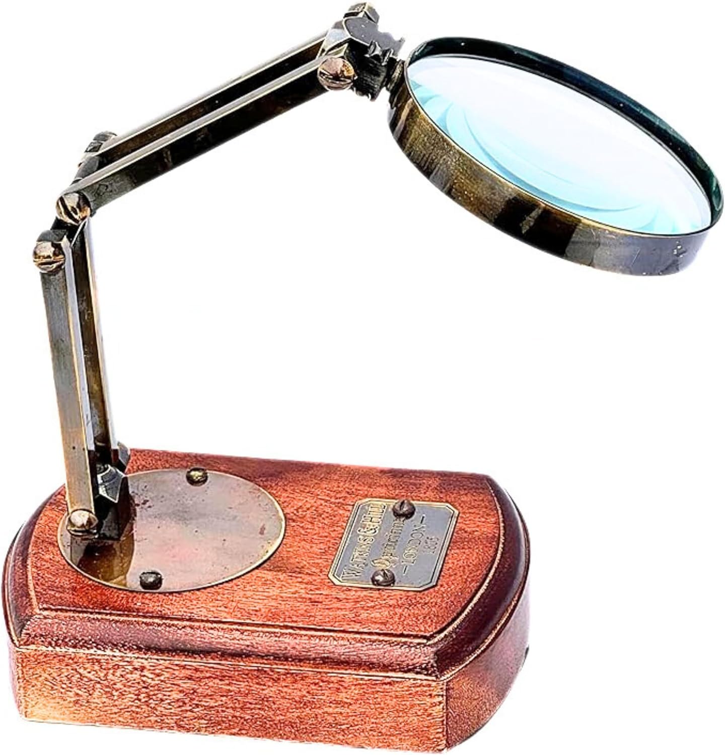 Antique Brass Magnifying Glass – Watkins & Hills 1805 Replica | Vintage Nautical Optician Lens for Desk Decor Office Table Collectible Maritime Gift