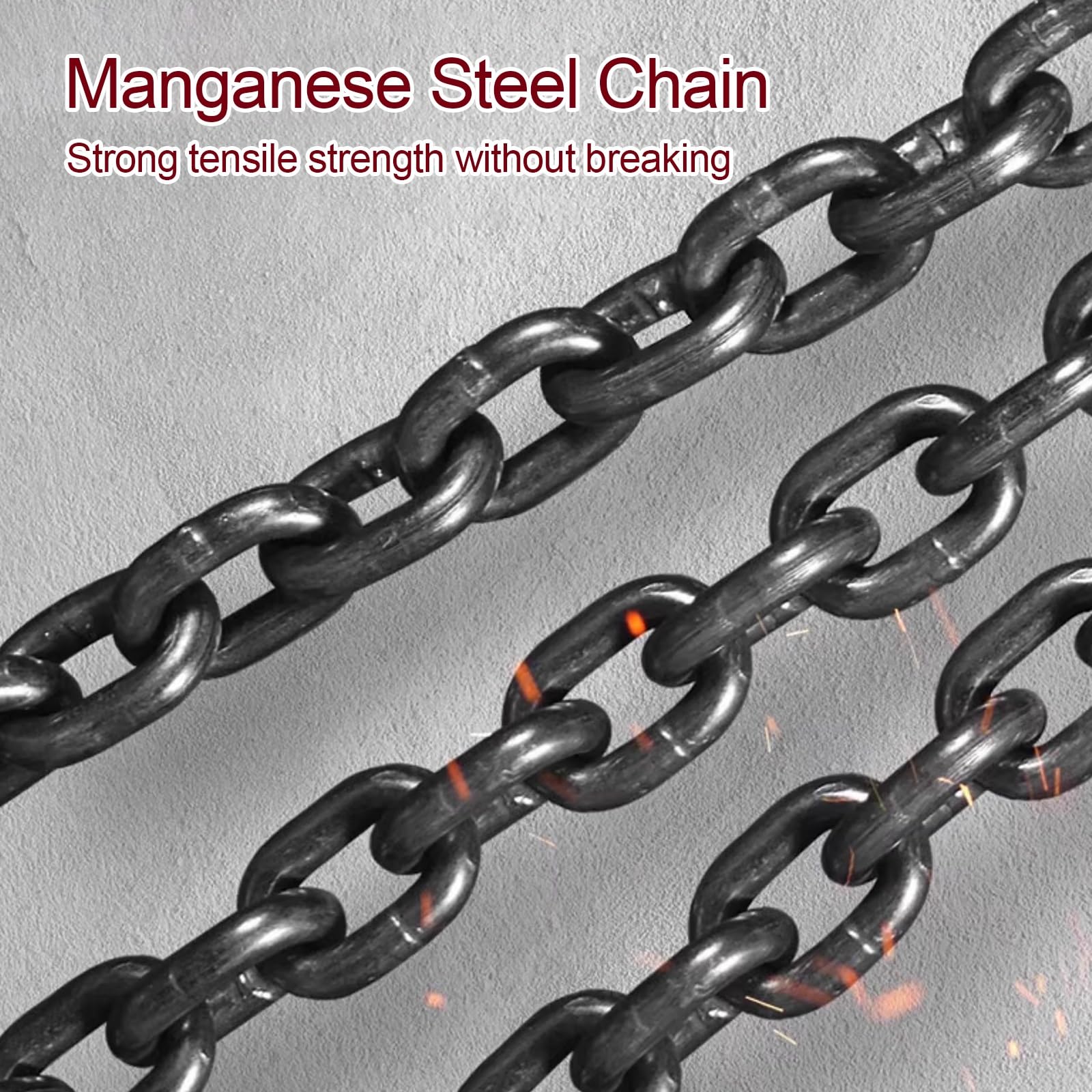Heavy Du paranco manuale a catena – 1 tonnellata Capaci blocco catena in acciaio per sollevamento in Ga, Worhop, costruzione, magazzino (600 cm/19,6 piedi)