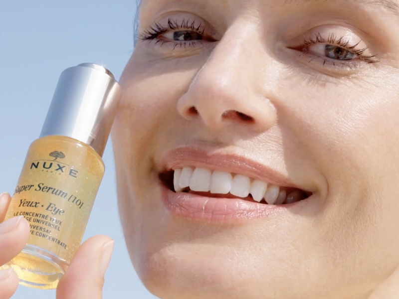 NUXE Super Serum Eye with Hyaluronic Acid and Botanical Caffeine, Anti-Aging Eye Serum, 0.5 fl oz