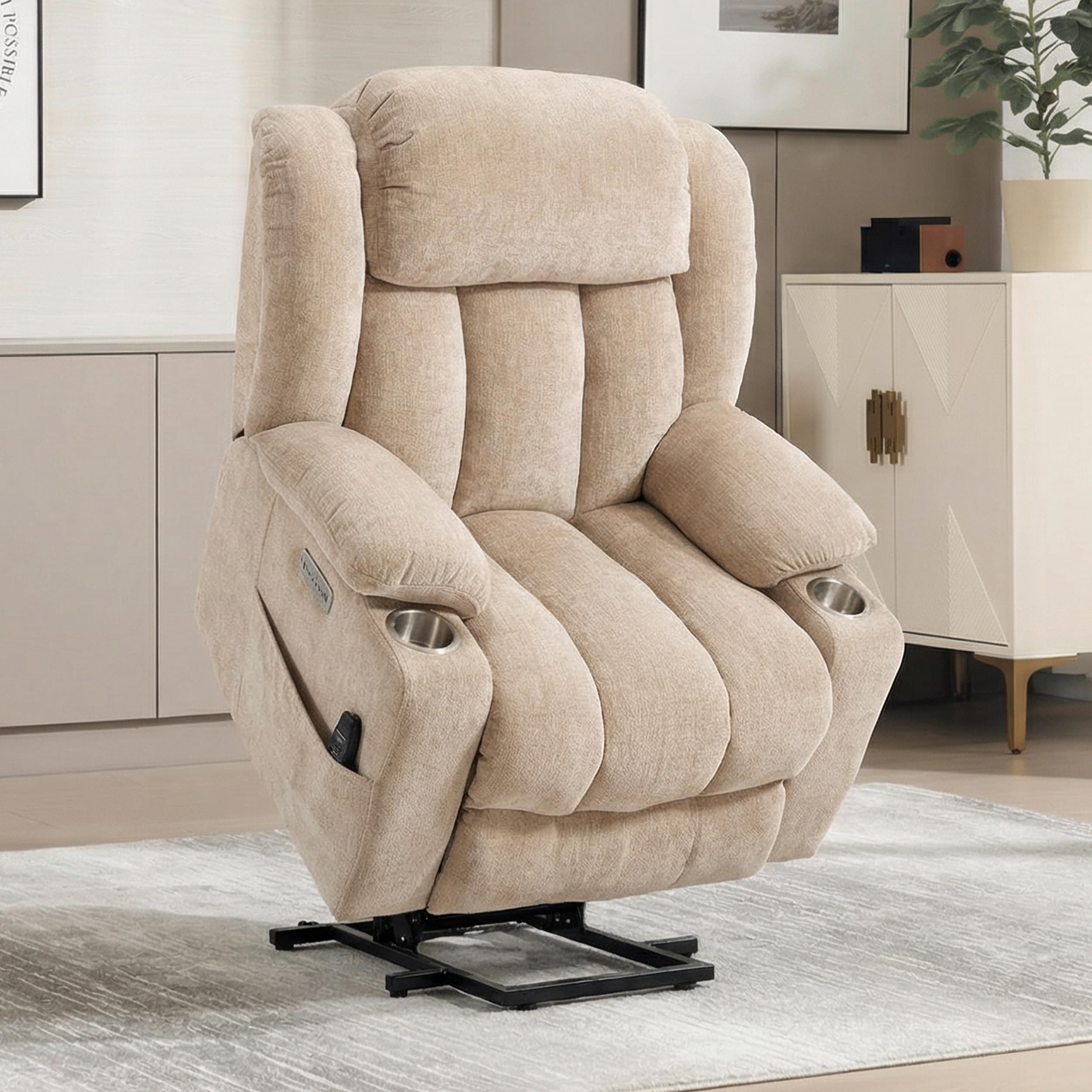 Luxlen Power Lift Chair Ivory White