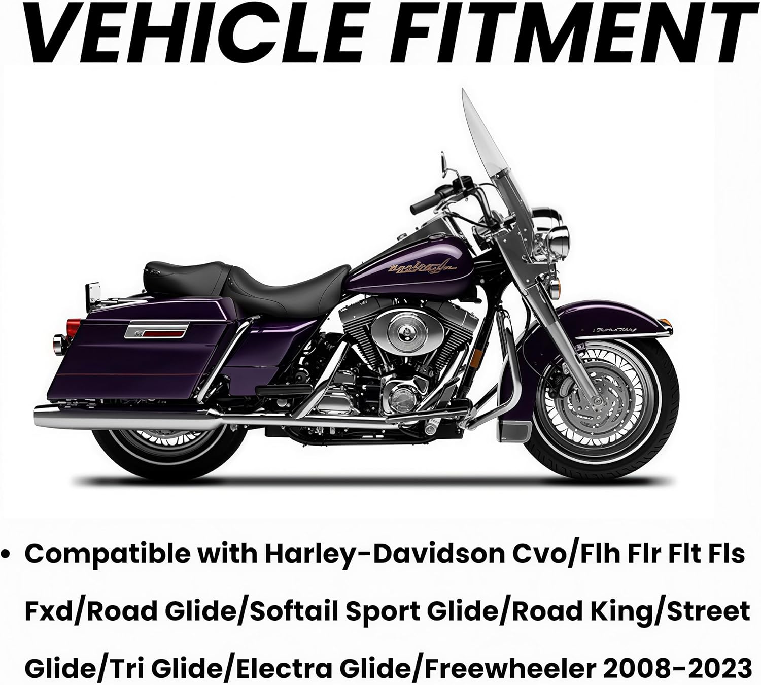 Fuel Pump Compatible with 2008–2024 Harley Touring Street Glide/Road Glide/Electra Glide/Ultra/Road King/Tri Glide FLH FLR FLT FLS FXD Replace # 62908-08 61011-04A 61015-04A 75254-04A - Image 2