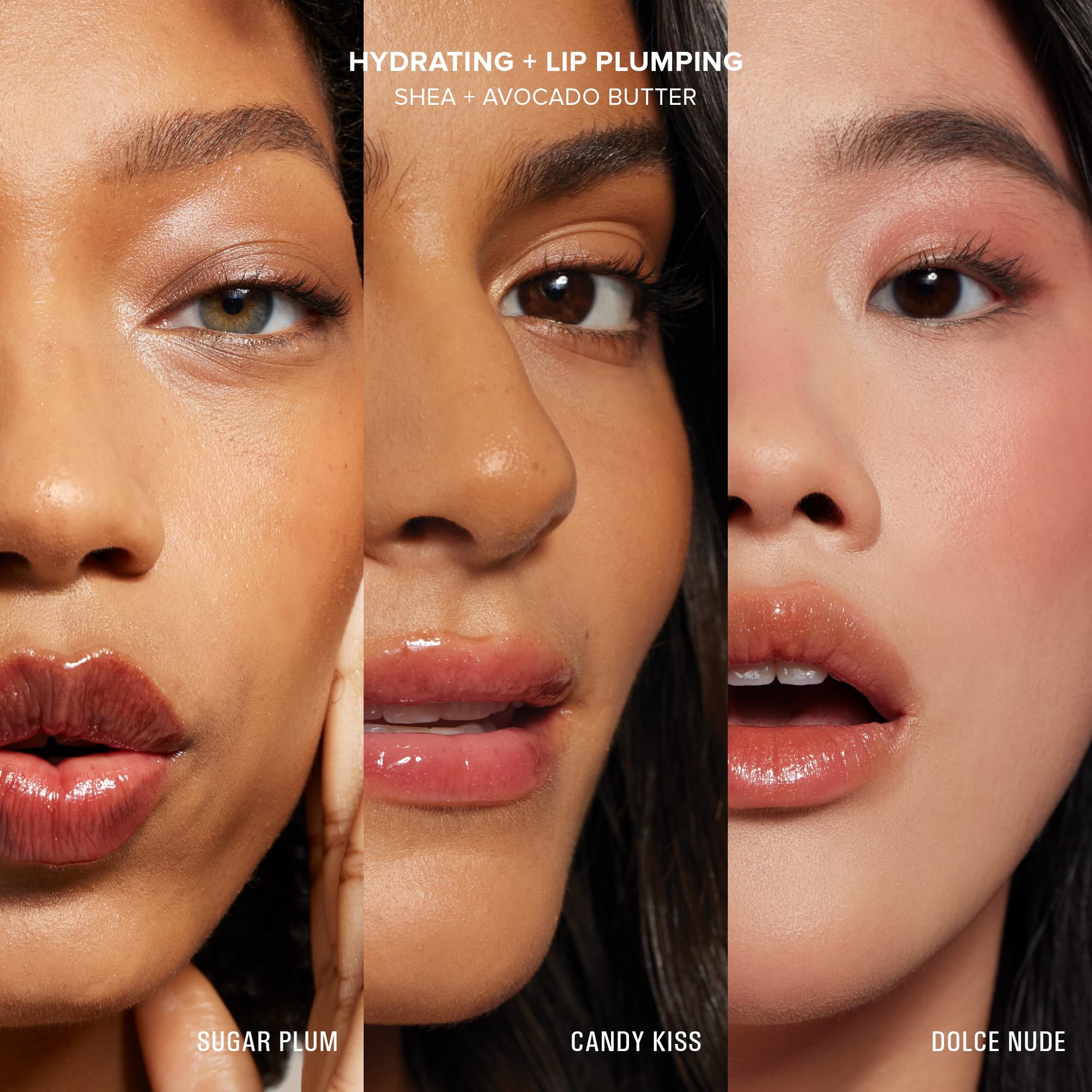 Nudestix Hydrating Peptide Lip Butter Tint Set – 3-Piece Glossy Lip Balm Kit with Avocado, Shea Butter & Peptides | Plumping, Moisturizing Nude Lip Tints | Clean, Vegan & Cruelty-Free