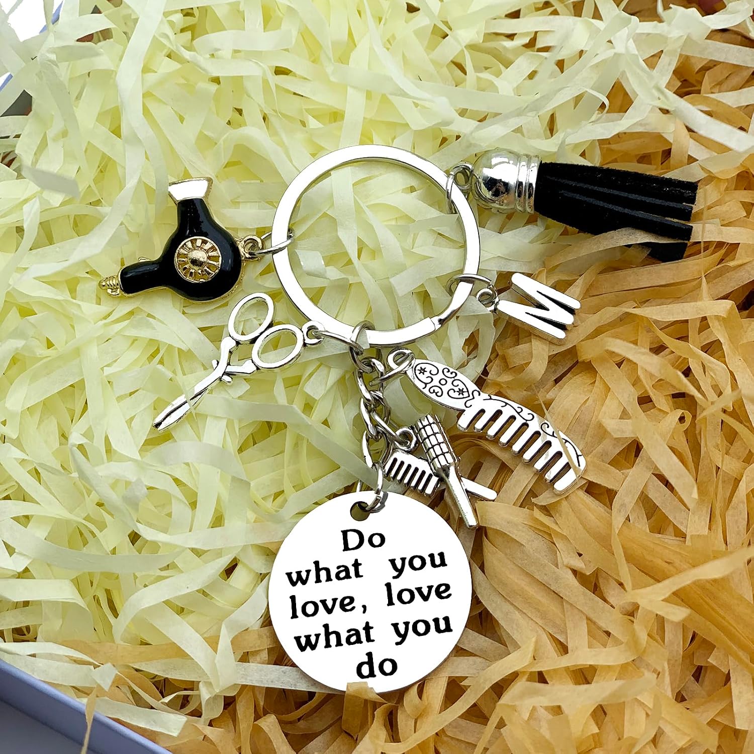 Hair Stylist Gift for Women Christmas Gifts Hair Dresser Appreciation Gifts Hairdresser Keychain Barber Hairstylist Idea Cosmetology Graduation Hairdressing Encouragement Keyring Present image 3