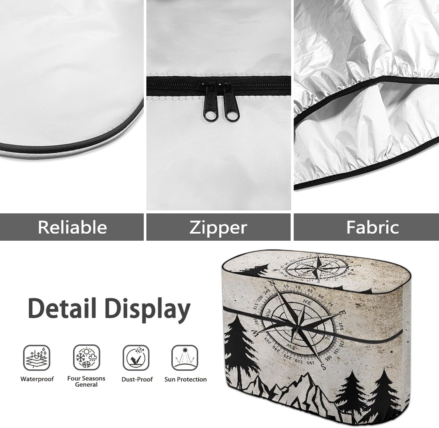 Camping Propane Tank Cover Soft Camper Propane Tank Protector Fit for Dual 20lb Tanks Mountain Gas Cylinder Cover with Zipper Decor Accessory
