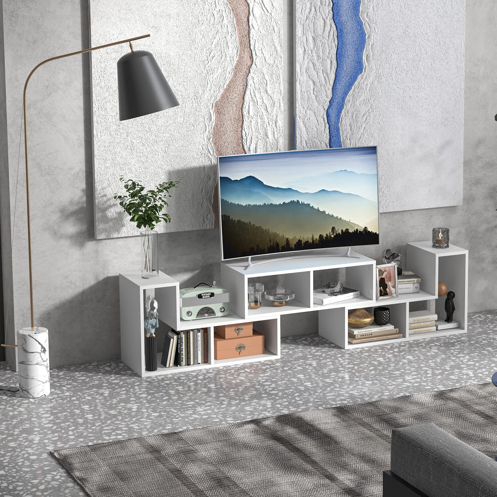 GIANTEX TV Stand Up to 65 Pollici 2 Colori - Dettaglio