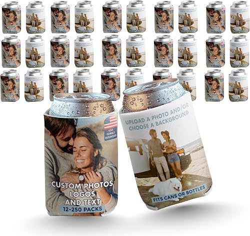 VictoryStore Can and Beverage Coolers: Custom Can Coolers 2 Photo Can Coolers with Custom Text (25)