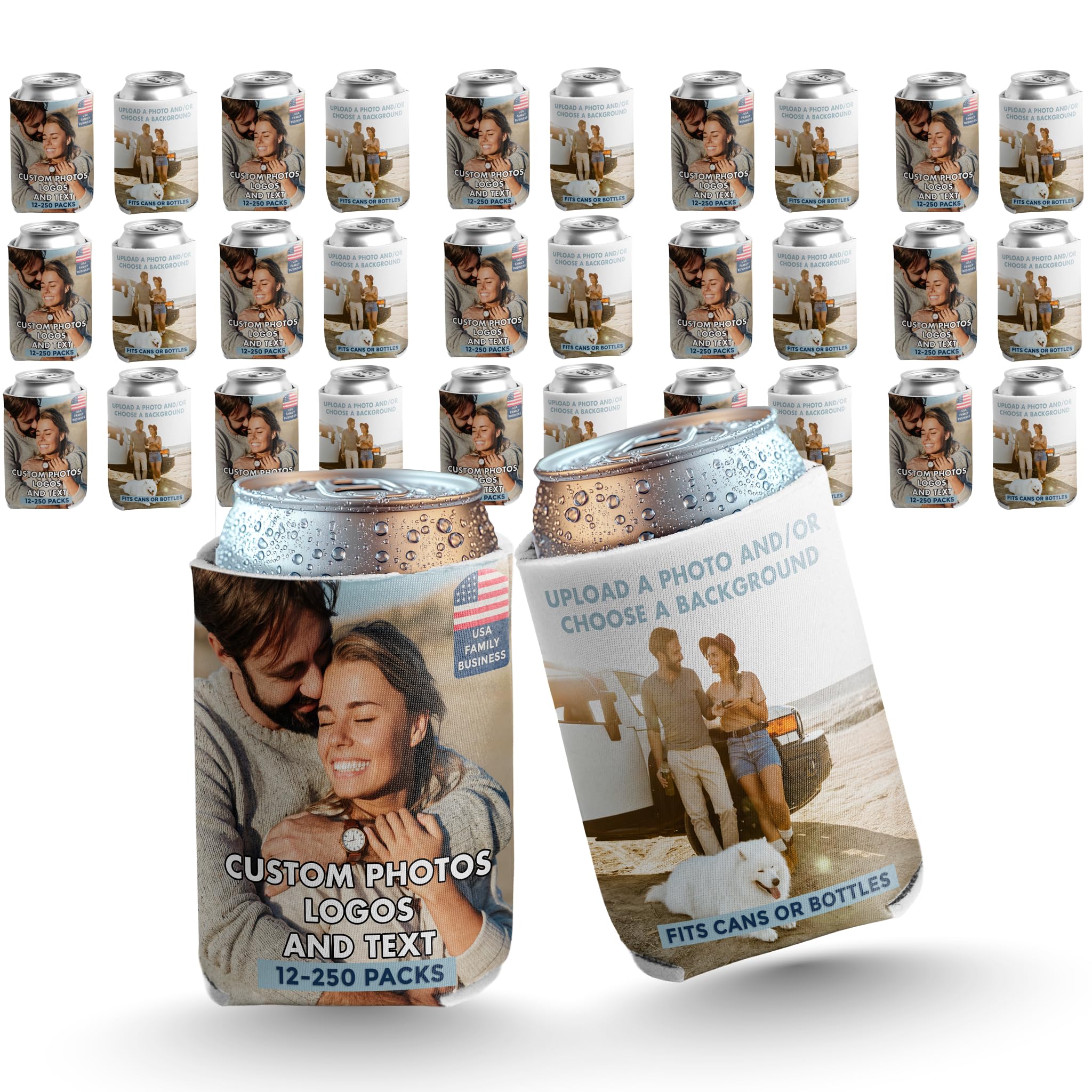 VictoryStore Custom Can Coolers, 16 oz, Multicolor, Polyester, Foam