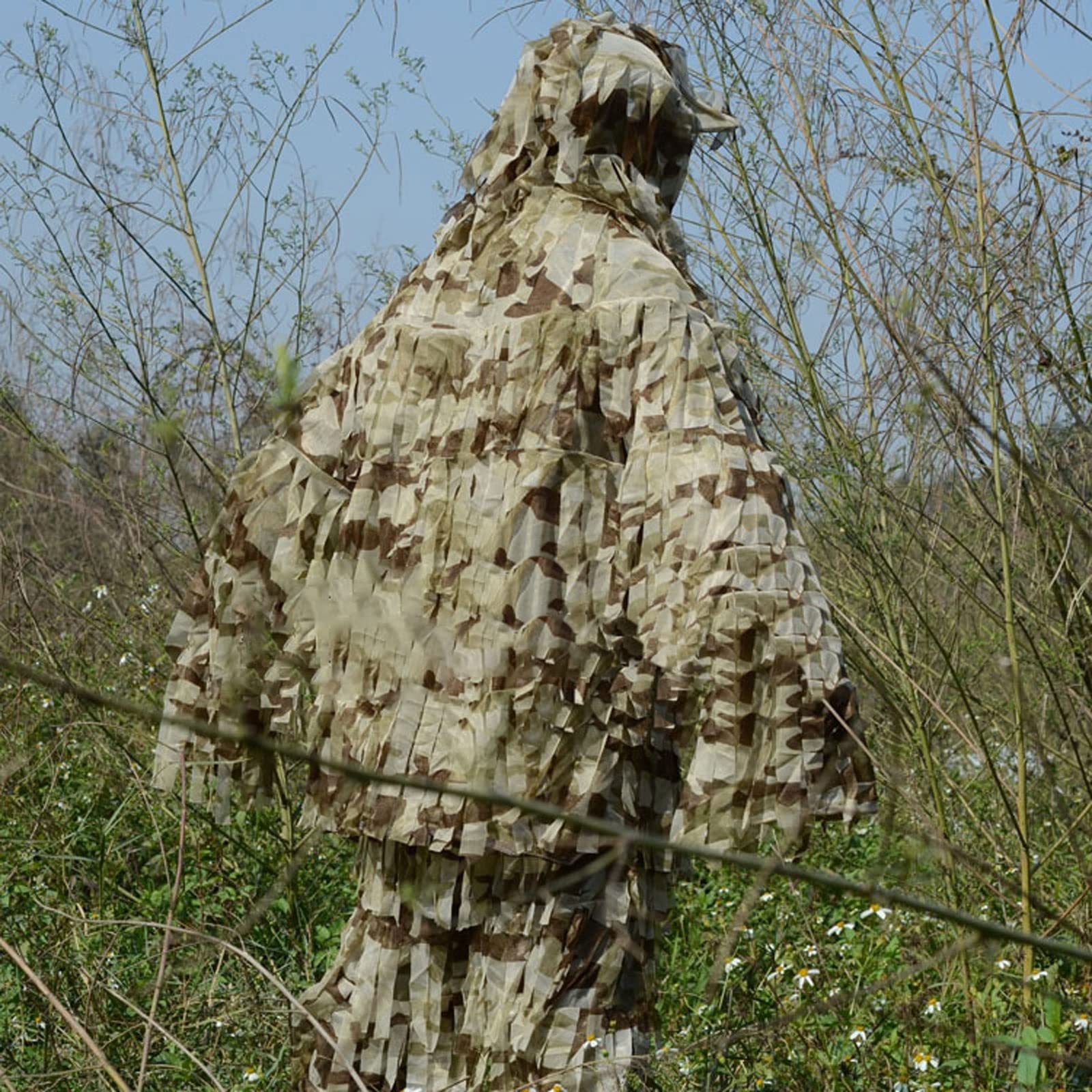 FSO Guanti mimetici 3D Ghillie Caccia Airsoft Sniper Reale Albero Foglia Effetto Camo