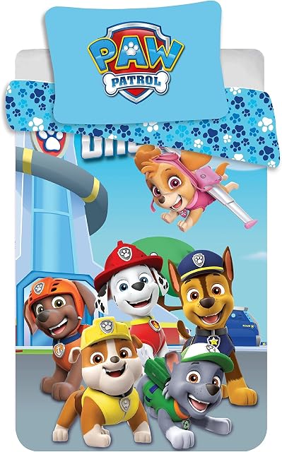 Paw Patrol, 100% Cotton, Blue, 100 x 135 + 40 x 60 cm