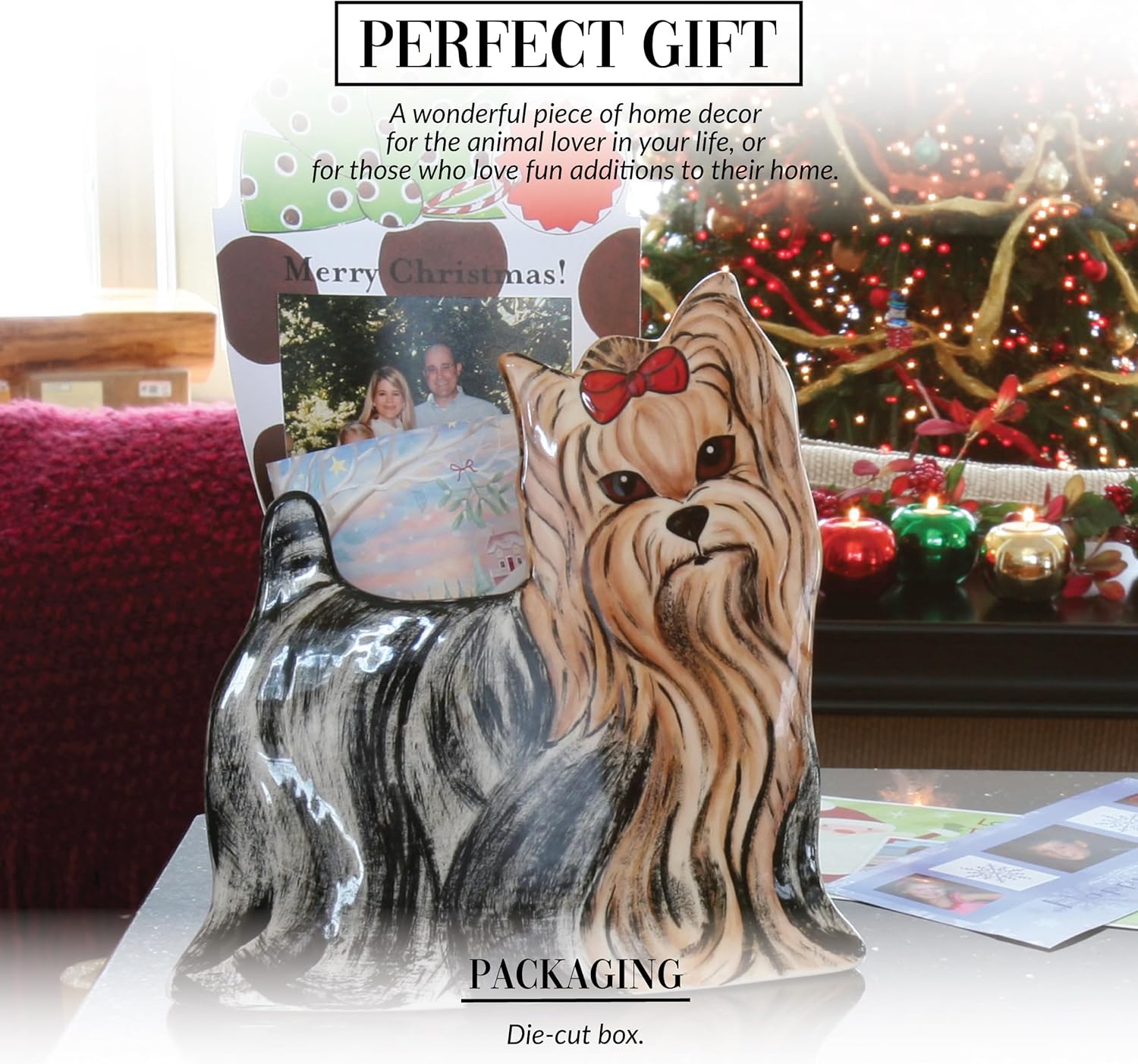 Pavilion - Rescue Me Now - Yorkshire Terrier Planter Vase, 9-Inches Tall