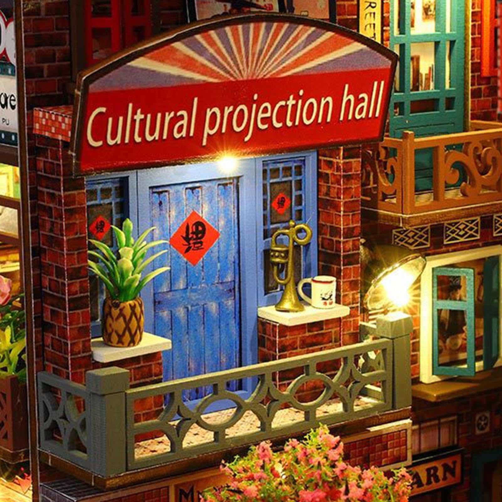 Tiny House Kit | di casa in miniatura con luce a LED | Kit creativo per bambini e adulti | Progetto hobby per compleanni, vacanze e decorazione della casa