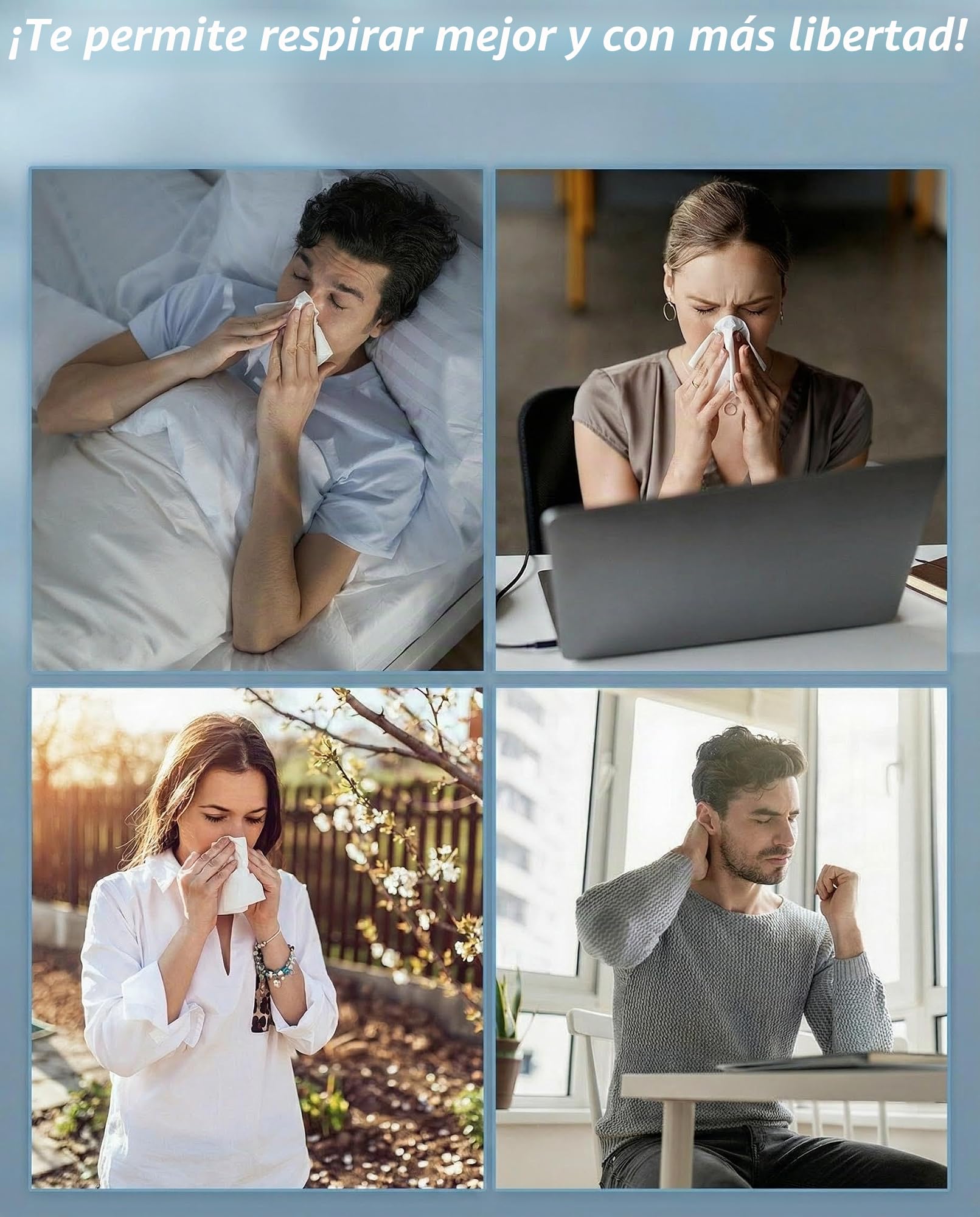 KTS Dispositivo de Tratamiento de Rinitis con Luz Roja,Dispositivo Antialérgico de Cuidado Nasal Para Alivio de Rinitis,Reparación de Mucosa Nasal,Antirronquidos,Congestión Nasal,Picor Nasal,Sinusal