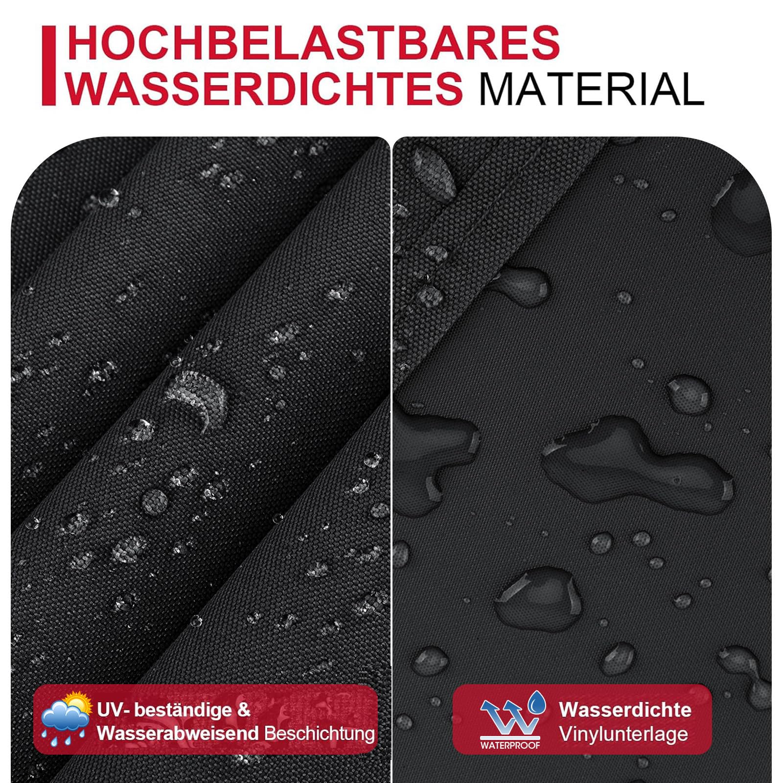 Unicook Grillabdeckung 132 cm - 7106 Grill Abdeckung für Weber Spirit 300, wasserdichte Schutzhülle, Wetterfeste Grillhaube Abdeckplane für E310, E315, E330, 132 x 66 x 108 cm