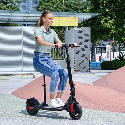 Miniatura 8 de Caroma Electric Scooter, 350W500W Motor, 9"10" Solid Tires Electric Scooter for Adults, 20-25 Miles Range & 15.520 Mph, Foldable Commuting Scooter