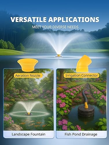 Miniatura 3 de Bomba aireadora de fuente de estanque con temporizador, cable de alimentación de 50 pies, 2 patrones de pulverización, circulación de agua de bajo