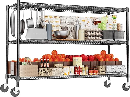 Miniatura 13 de GIOTORENT Unidades de Estantería Metálica de Pie de 5 Niveles, Estante de Alambre de Altura Ajustable Rack de Exhibición para Lavandería Baño Cocina