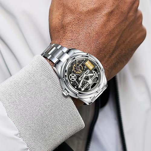 Miniatura 3 de Relojes automáticos para hombre, diseño propio y modificado 8215, movimiento de pozo de petróleo, diseño de excavación de pozos de petróleo, 164.0