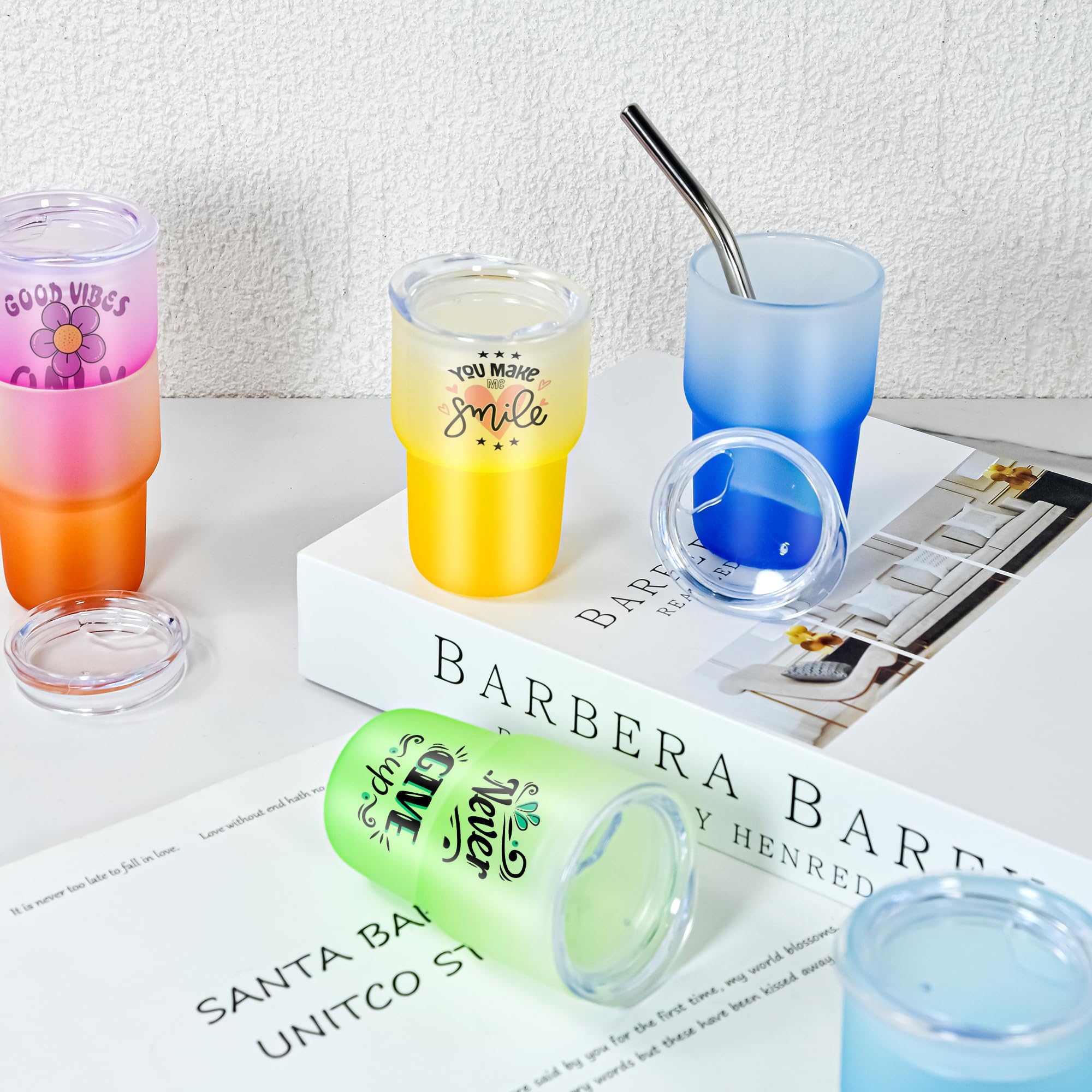 3Pack Mini Tumbler Shot Glass With Straw & Lid, Mini Tumbler Cups Double Wall Tumbler Shot Glasses 2oz C - View #10
