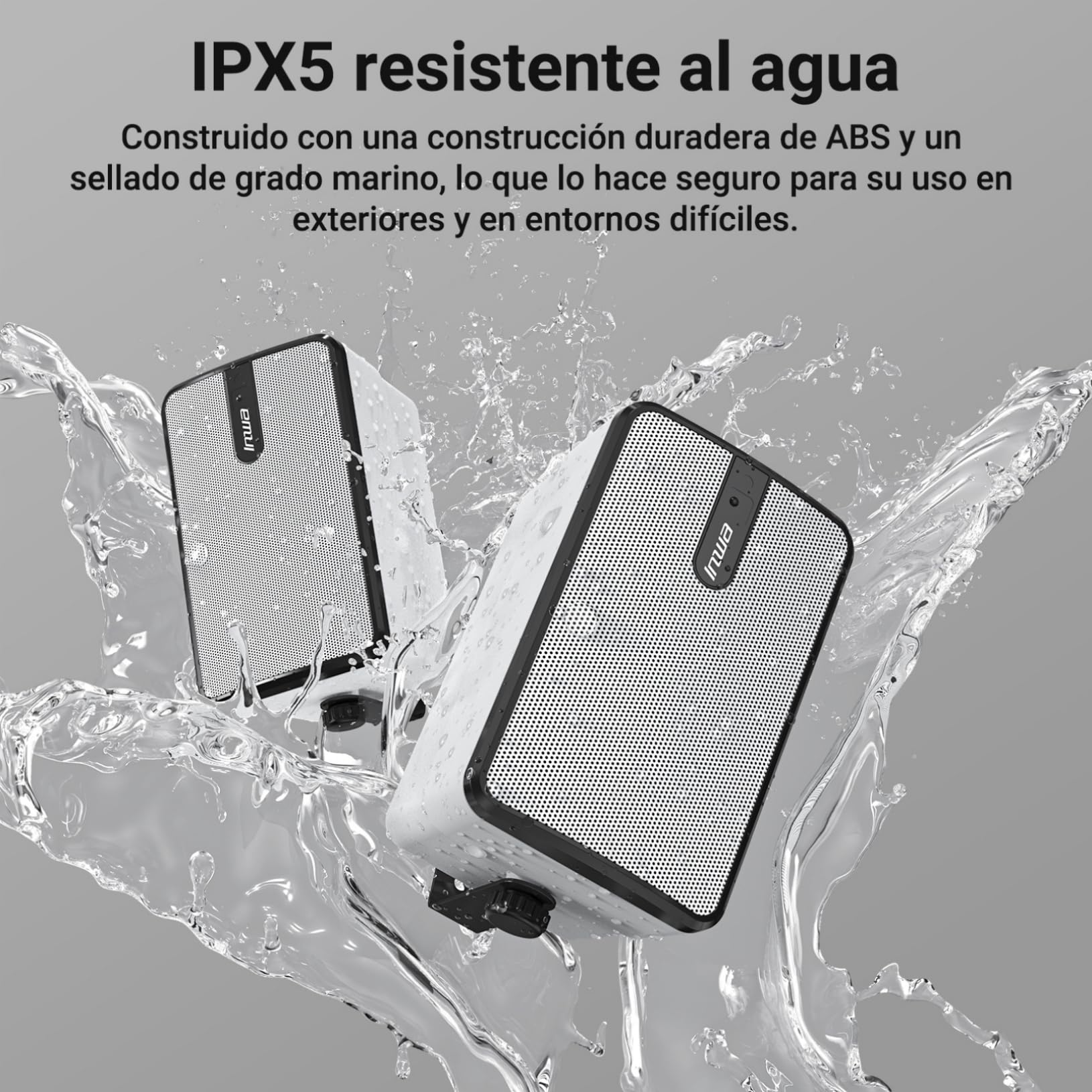 Inwa Altavoz Bluetooth Exterior, Potente Sistema de Sonido, Impermeable IPX5 Altavoces, 250W, (2 Unidades Sync Speaker & Adaptador AC/DC, 1 Control Remoto, RMS 25W)