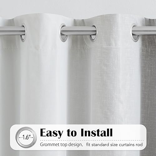 Miniatura 7 de Cortinas 100% opacas con superposición transparente, mezcla y combina con cortinas de doble capa de 84 pulgadas de largo, 2 paneles para dormitorio,