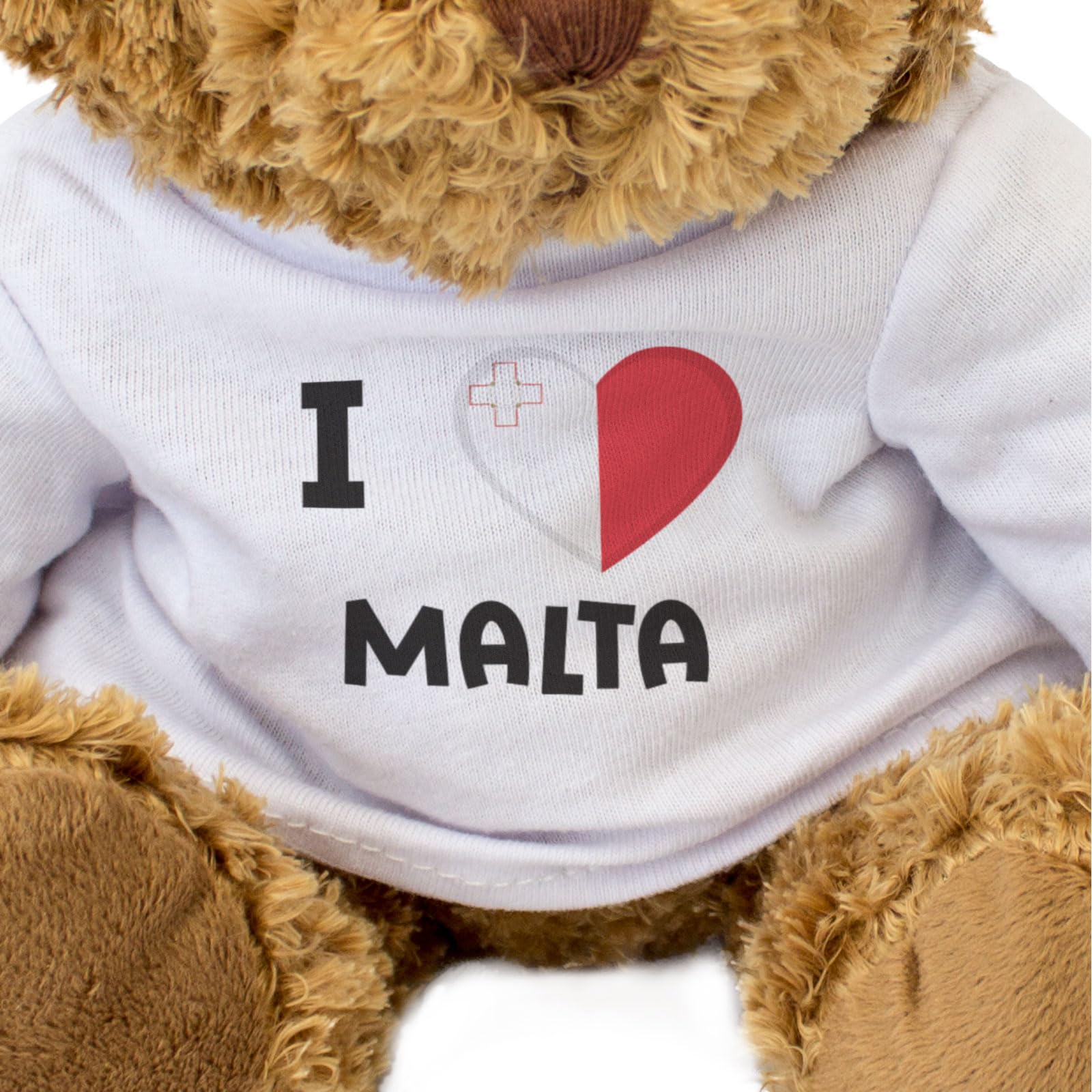 Big Red Egg I LOVE MALTA FLAG - Teddy Bear - Cute Soft Cuddly Adorable - Gift Present, Brown - Image 3