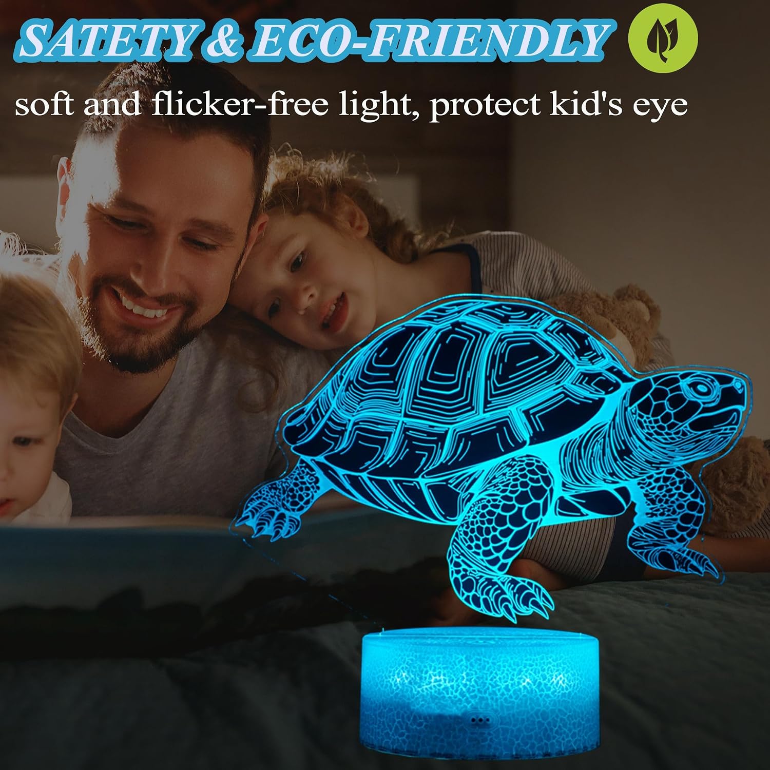 Tortoise Gifts for Men, Turtle Night Light with Remote Control, 16 Colors Changing, Timer, RGB Flashing Mode and Dimmable, Tortoise Gifts Stuff for Men Christmas Decor image 4