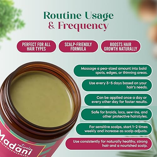 Miniatura 5 de Chebe - Grasa capilar para el crecimiento del cabello con aceite de romero, polvo Chebe - Tratamiento de pérdida de cabello para adelgazamiento del