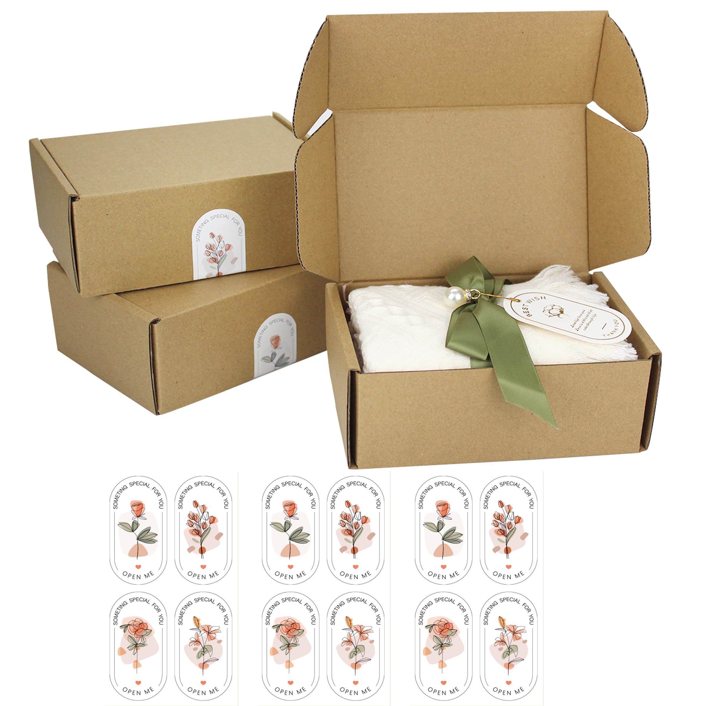 Yankmoom Brown 10 Pcs Shipping Boxes,15X10x6cm Corrugated Cardboard Boxes Small Gift Packing Boxes For Secure Storage And Packaging