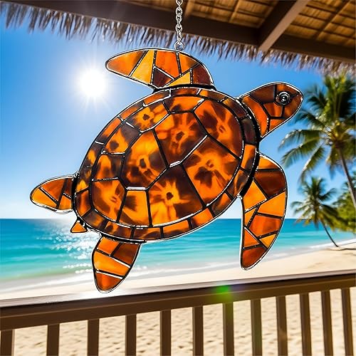 Miniatura 5 de Atrapasoles de cristal de tortuga marina, decoración de ventana interior, decoración costera, decoración de habitación temática de playa como regalo